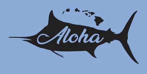 Aloha Lures “Super Ninja” LS Shirt Blue **Fits Large** - Image 3