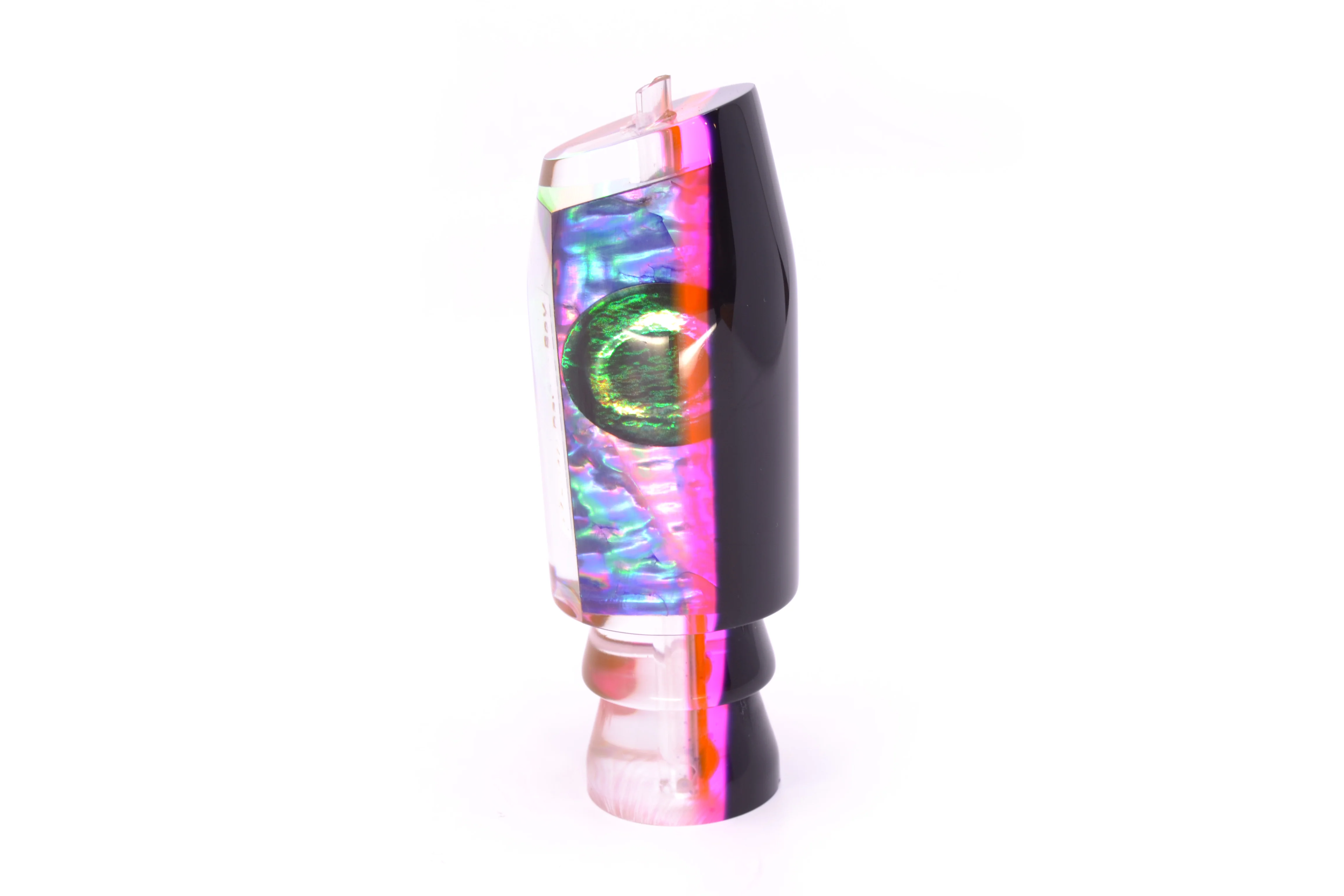 Moyes Lures Rainbow MOP Black-Pink Back Taxi Eyes Davey Boy 12" 5oz - Image 5