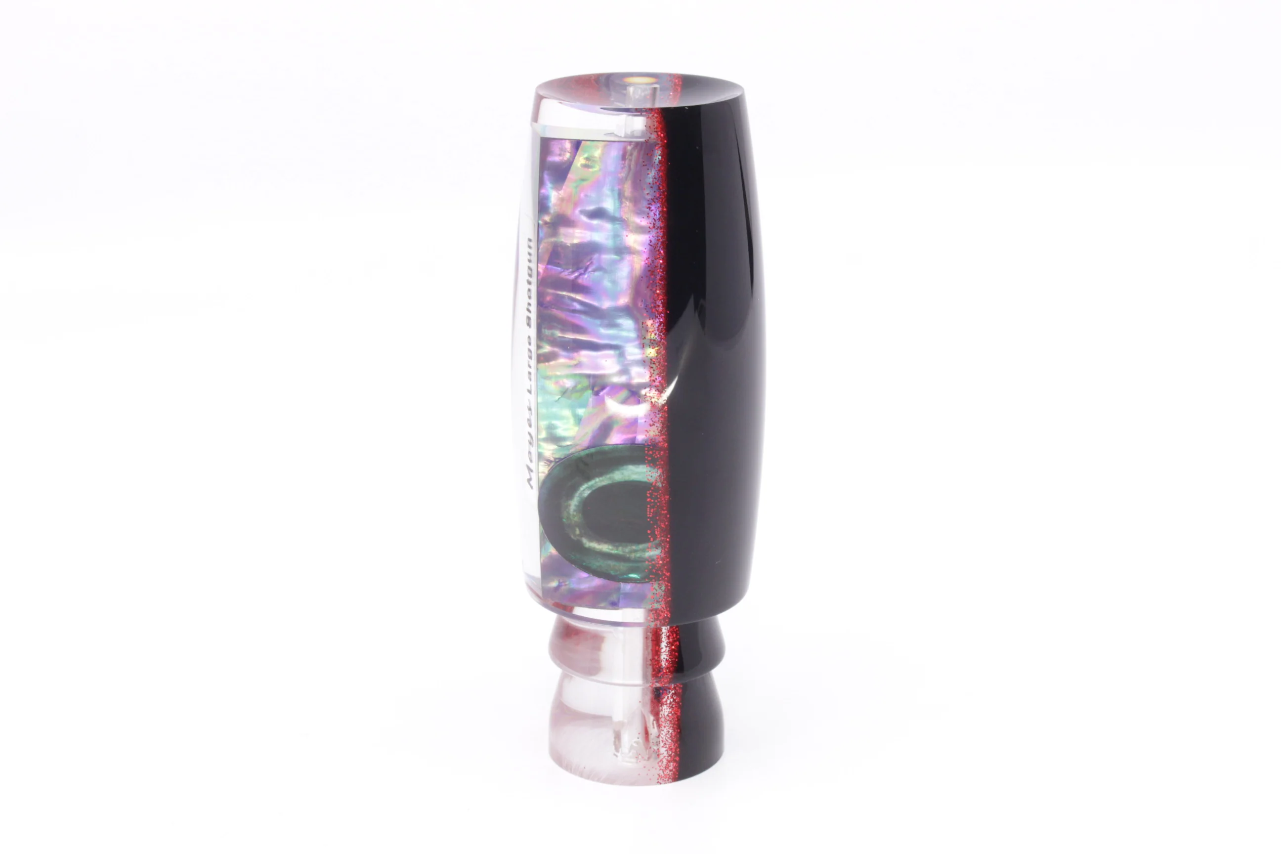 Moyes Lures Rainbow MOP Black-Red Back Large Shotgun 12" 4.7oz - Image 4